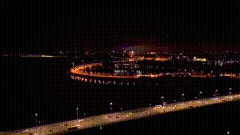 航拍夜景唯美素材9547