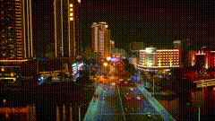 航拍夜景唯美视频素材城市的夜晚航拍无人机