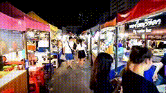 逛夜市唯美素材特效素材特效短视频素材