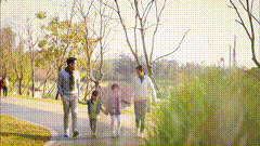 一家四口唯美视频素材幸福的一家人