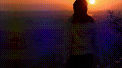 一抹夕阳美如画