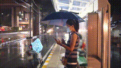 下雨天人物唯美视频素材我的城市在下雨