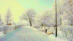 下雪的唯美素材