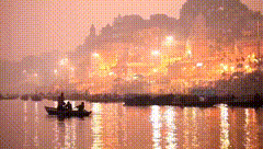 印度河边唯美夜景素材（原视频26秒）
