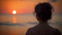 夕阳唯美素材特效715