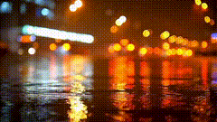 夜晚街景唯美素材特效