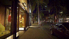 夜晚街道唯美素材