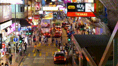 夜晚街道唯美视频素材街景随拍