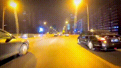 夜晚车流唯美素材特效