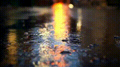 夜晚雨水唯美素材特效