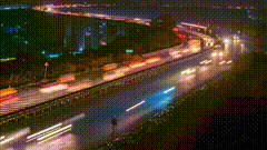 夜景公路车流唯美视频素材城市的夜晚