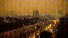 夜景车流灯光唯美素材素材特效短视频素材