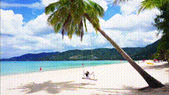 影夏日海边唯美意境