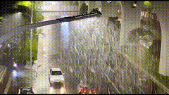 我的城市下雨了暴雨暴雨来袭雨夜唯美视频素材