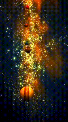 星空唯美素材特效宇宙太空星球视频素材特效