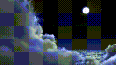 月亮云朵唯美视频素材星空月亮夜空