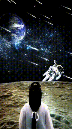 月亮黑幕素材模板
