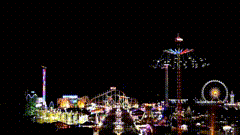 游乐场唯美夜景素材最美夜景