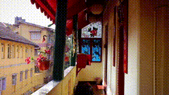 阳台唯美视频素材
