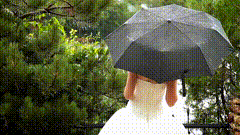 雨伞唯美素材下雨天手机摄影视频素材特效