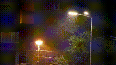 雨夜街灯唯美视频素材素材库晚安下雨了