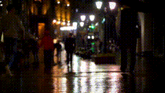 雨夜街道唯美素材