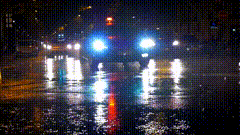 雨夜车流唯美素材2