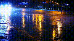 雨夜车流唯美素材5349