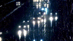 雨夜车流唯美视频素材8377