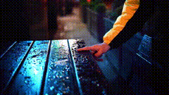 雨夜转场唯美视频素材雨滴