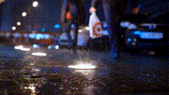 雨天街道素材