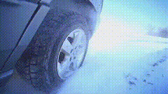 雪地开车素材特效