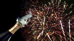 香槟庆祝新年