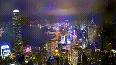 香港夜景唯美素材