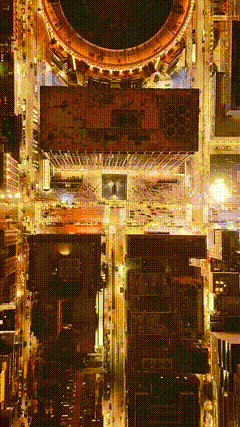 上帝视角唯美夜景素材特效动态壁纸