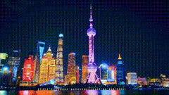 上海夜景唯美素材