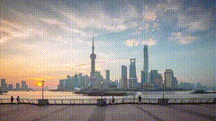 上海日出唯美素材特效