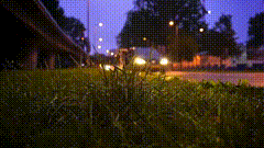 低角度车流唯美素材城市的夜晚