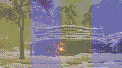冬季雪天下雪唯美素材