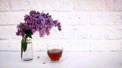 唯美花茶背景素材