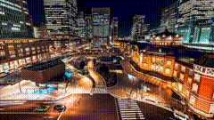 城市车流唯美素材特效