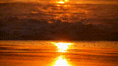 大海夕阳唯美素材