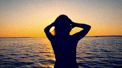 大海日落夕阳唯美素材素材特效短视频素材