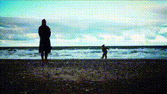 大海海边亲子唯美视频素材