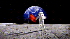 太空人登月素材特效