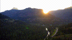 山上阳光唯美视频素材风景治愈系风景