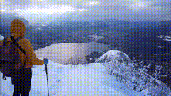 感摄影雪山攀登者旅行