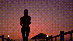 步拍出电影感原创视频夕阳下的背影跑步