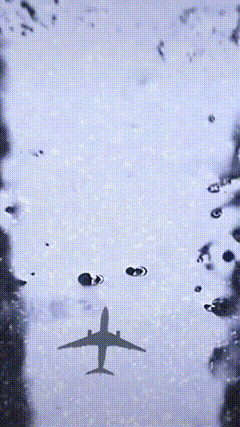 水下飞机影子素材短视频素材特效