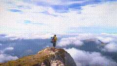 短视频素材山顶美景